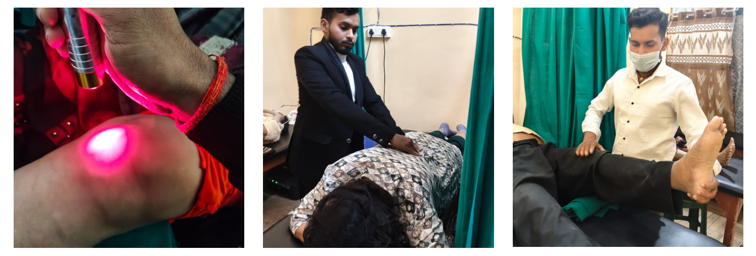 Patient receiving physiotherapy treatment
