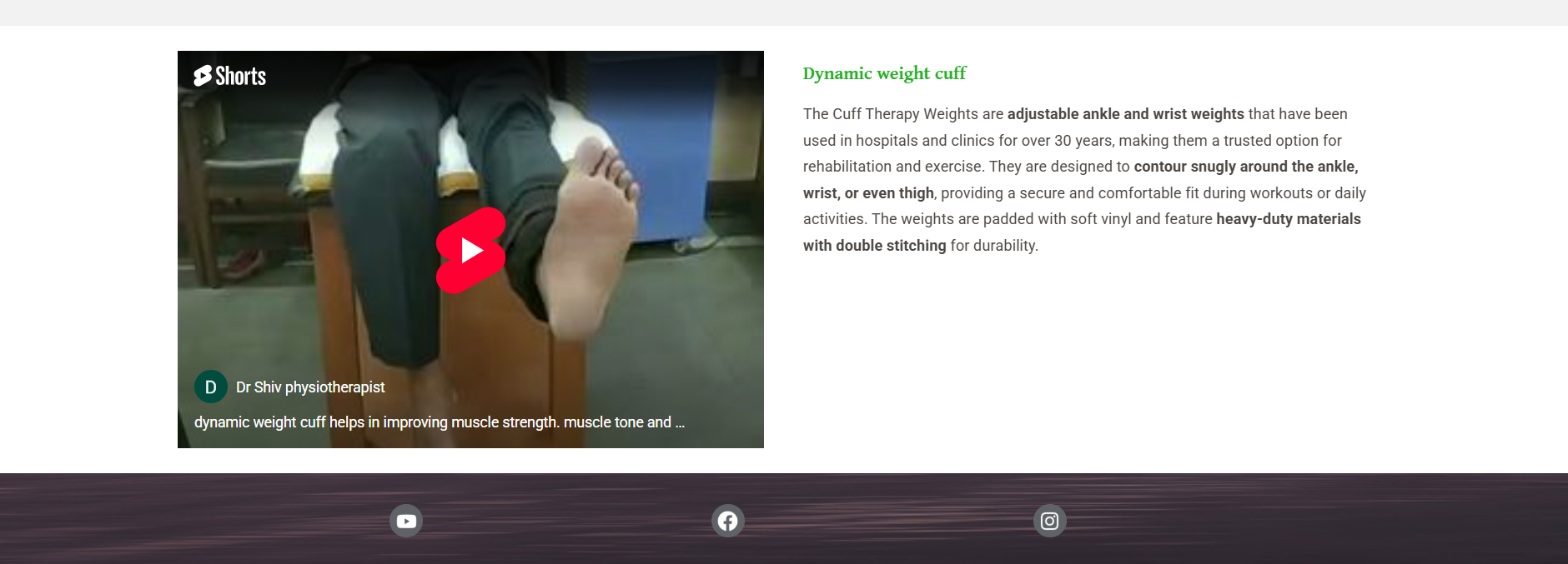 Physiotherapist assessing a patient's ankle